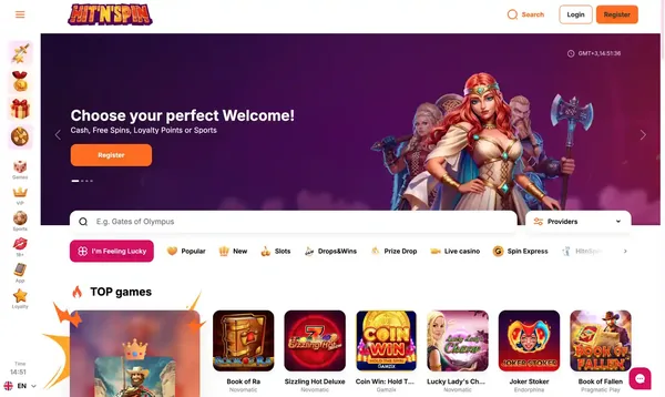 HitNSpin Casino na mobitelu